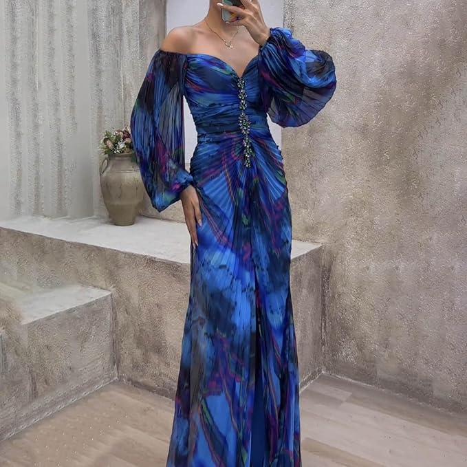 Avery™ | Elegant Long Pleated Evening Gown