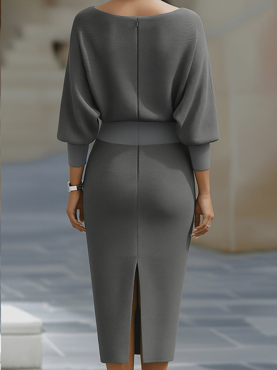 Brielle | Elegant Draped Midi Dress