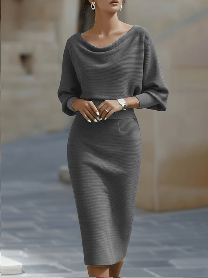 Brielle | Elegant Draped Midi Dress