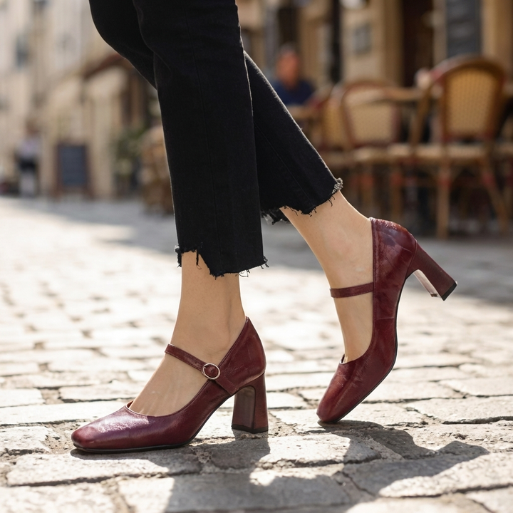 Monroe Leather Strappy Heels