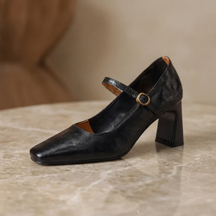Monroe Leather Strappy Heels