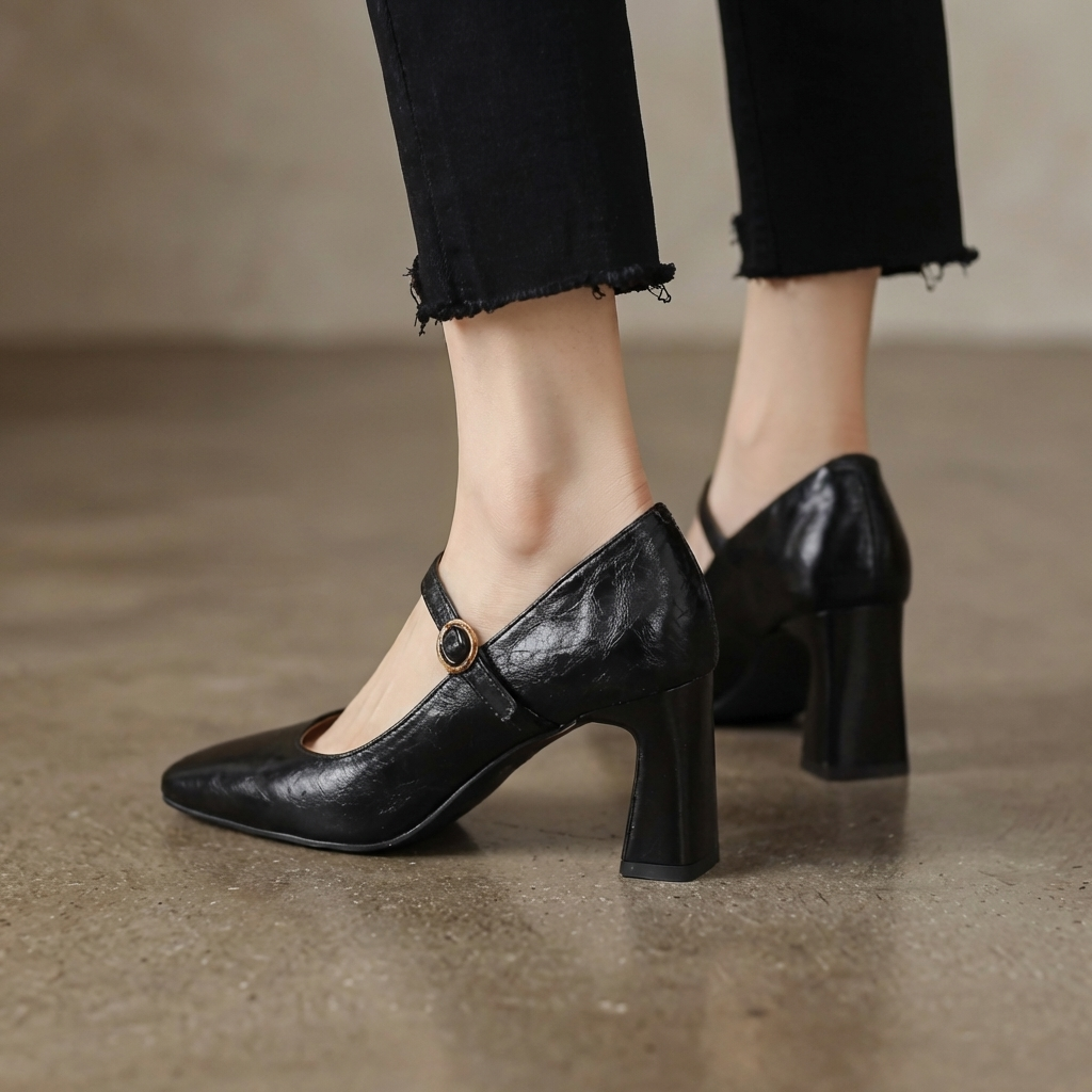 Monroe Leather Strappy Heels