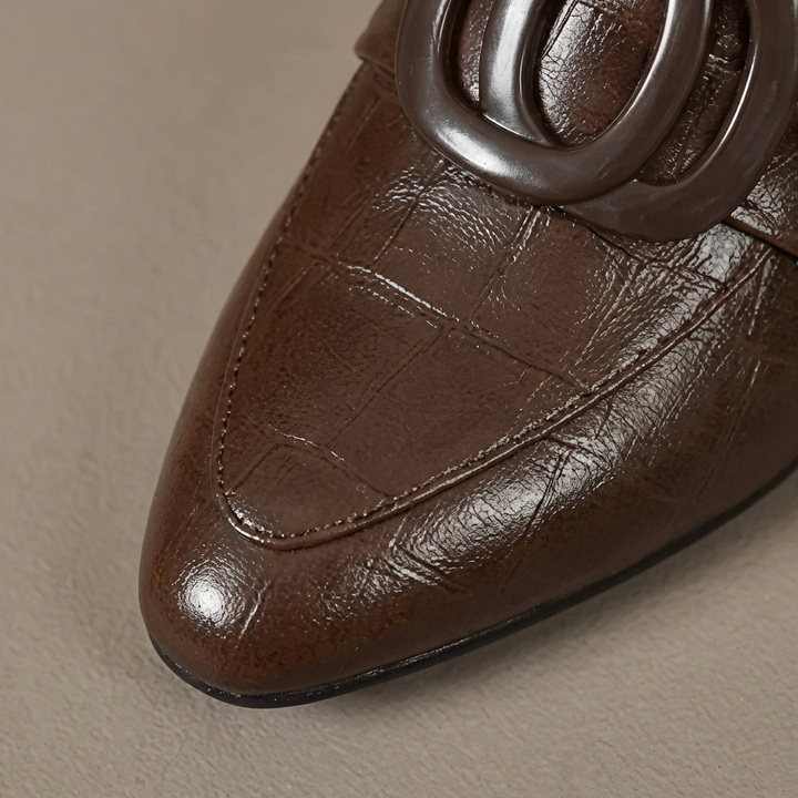 Valora Leather Loafer Pumps