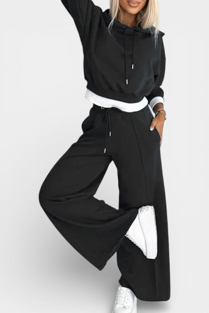 Tiziana Comfy Oversized Hoodie and High-Waisted Pants Ensemble