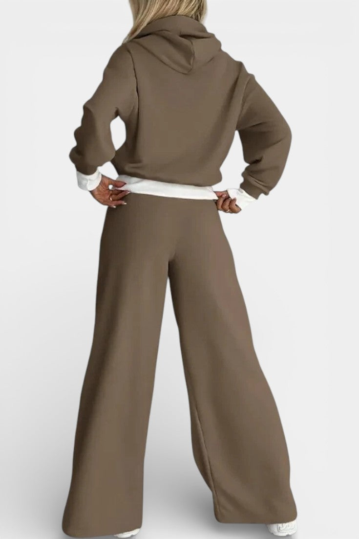 Tiziana Comfy Oversized Hoodie and High-Waisted Pants Ensemble