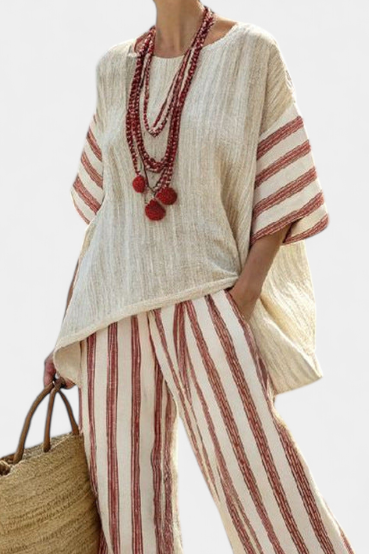 Brielle | Rustic Striped Linen Collection