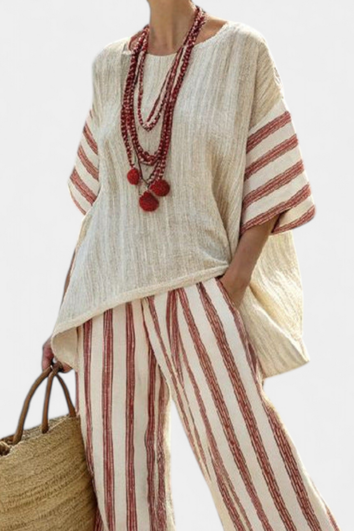 Brielle | Rustic Striped Linen Collection