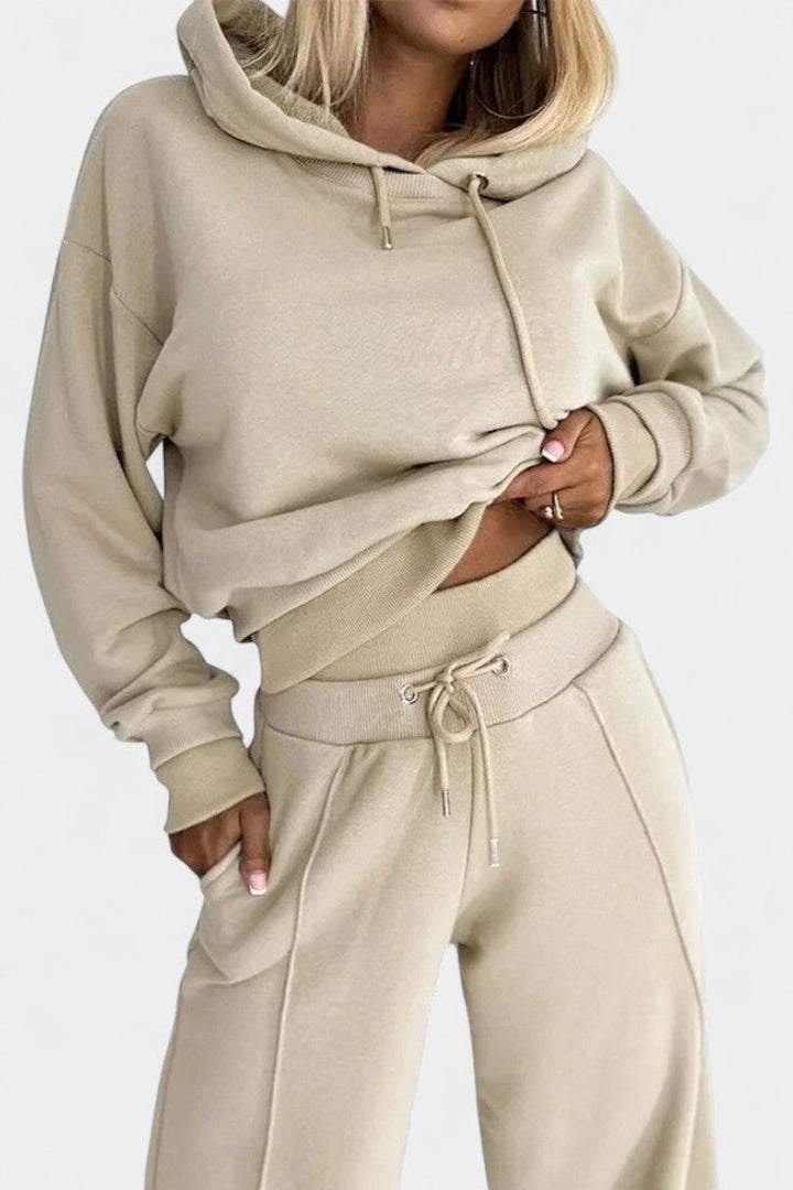 Tiziana Comfy Oversized Hoodie and High-Waisted Pants Ensemble