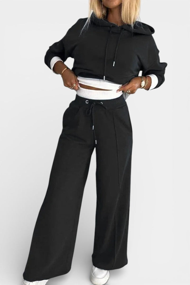 Tiziana Comfy Oversized Hoodie and High-Waisted Pants Ensemble