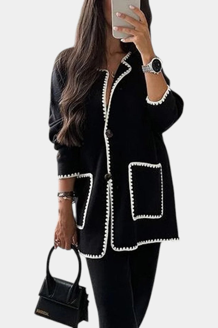 Xandra Two-Piece Set: Tailored Jacket & Relaxed Pants