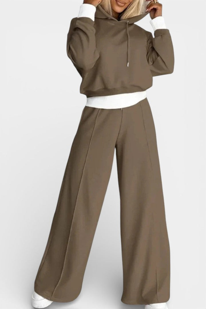 Tiziana Comfy Oversized Hoodie and High-Waisted Pants Ensemble