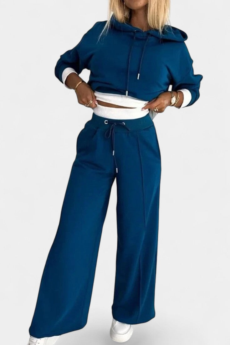 Tiziana Comfy Oversized Hoodie and High-Waisted Pants Ensemble