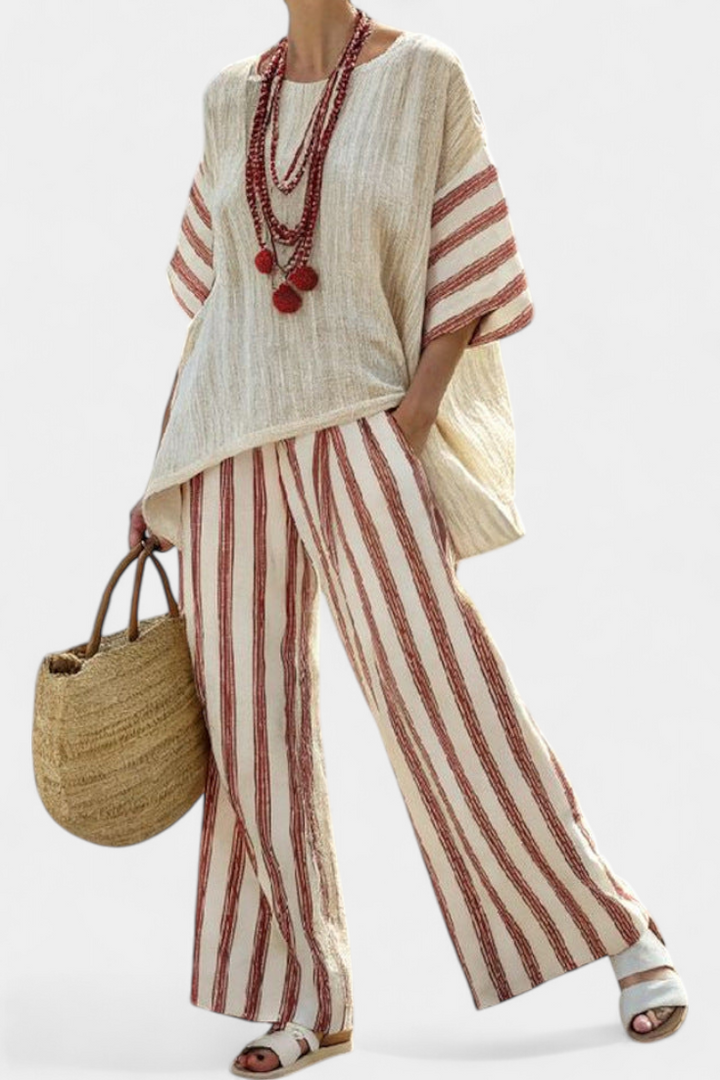 Brielle | Rustic Striped Linen Collection