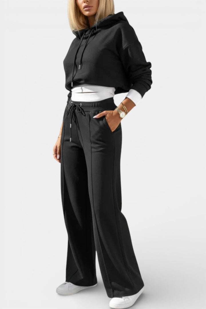 Tiziana Comfy Oversized Hoodie and High-Waisted Pants Ensemble