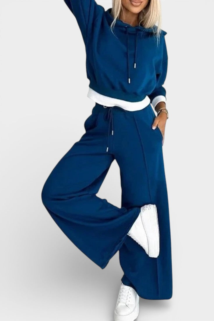 Tiziana Comfy Oversized Hoodie and High-Waisted Pants Ensemble