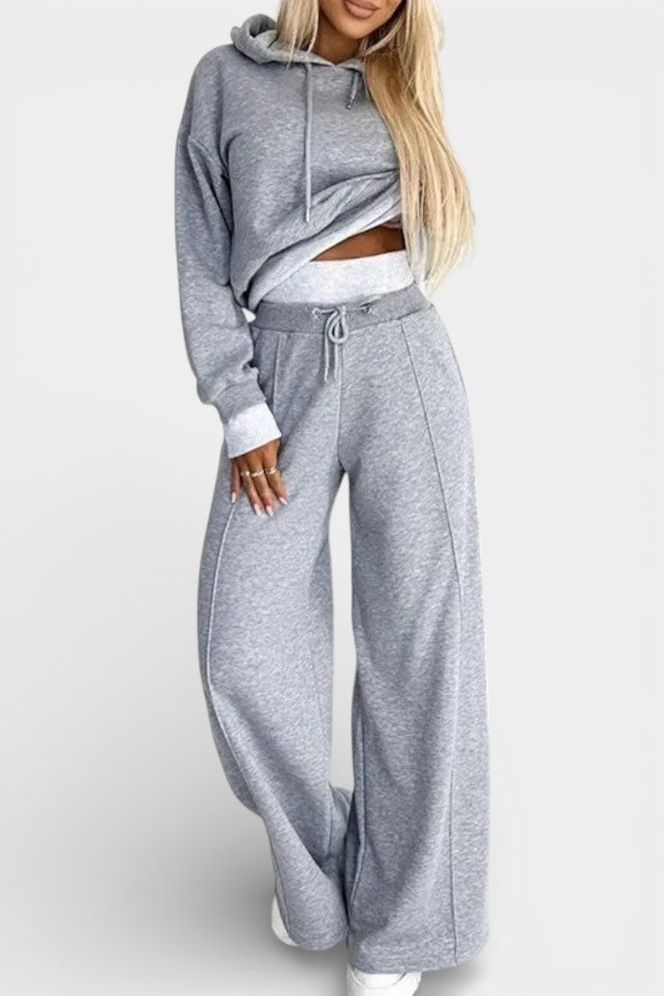 Tiziana Comfy Oversized Hoodie and High-Waisted Pants Ensemble