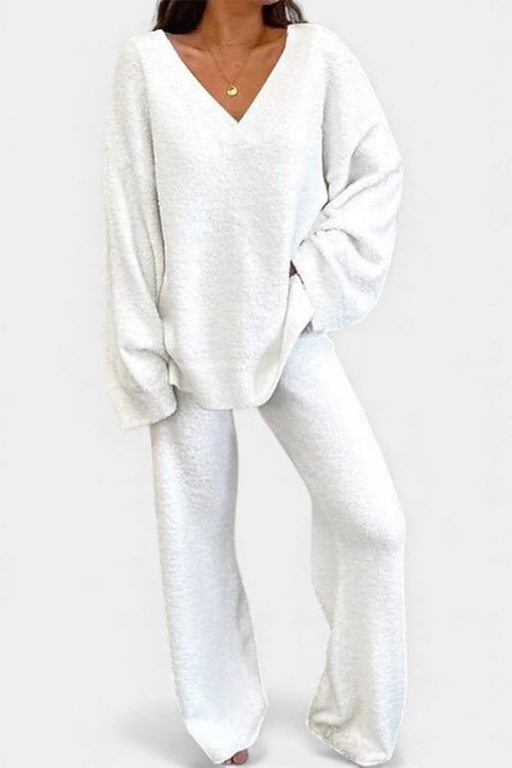 Siléale V-Neck Two-Piece Comfort Set for Everyday Wear