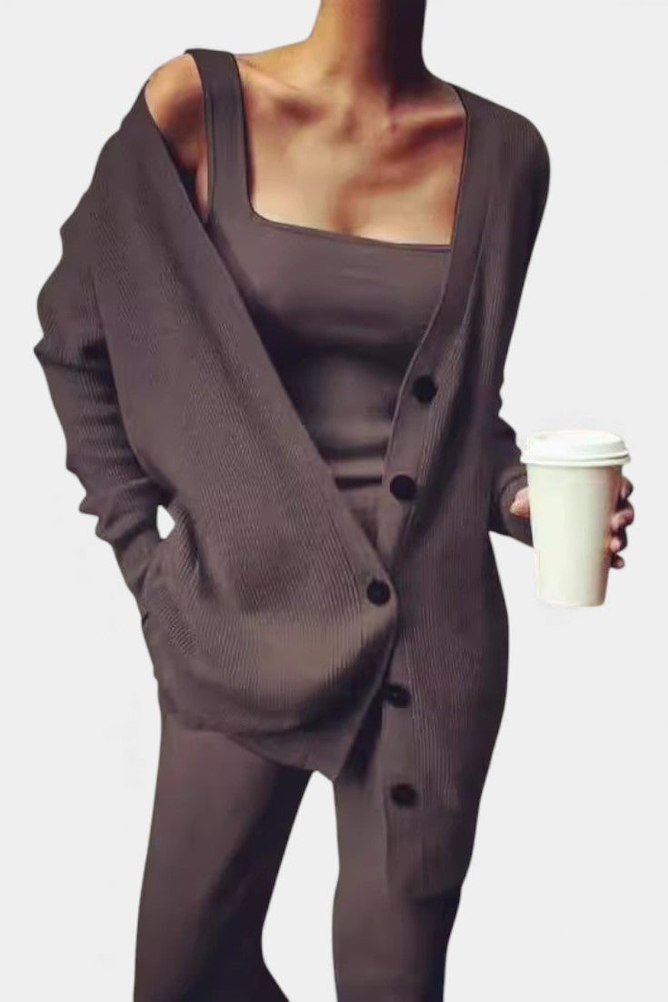 Clélia Cozy Knit Three-Piece Set