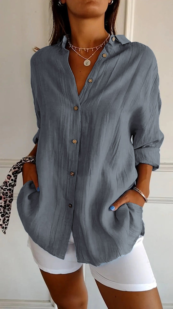 Sasha | Chic Pleated Elegant Shirt