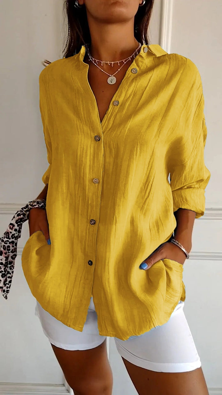 Sasha | Chic Pleated Elegant Shirt