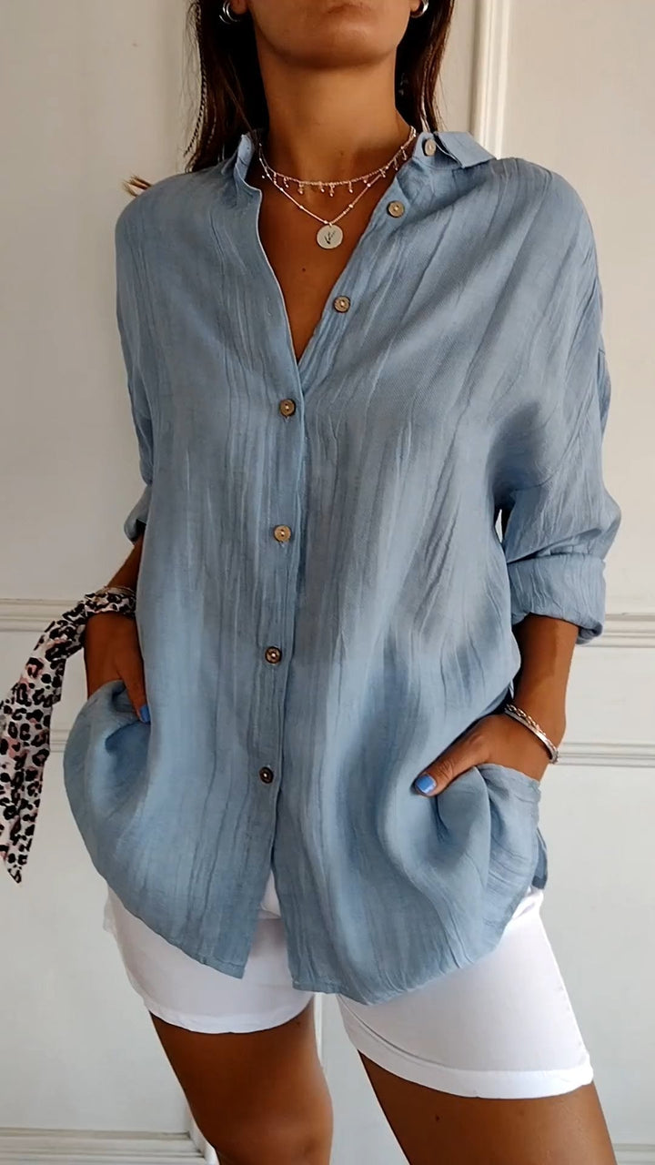 Sasha | Chic Pleated Elegant Shirt