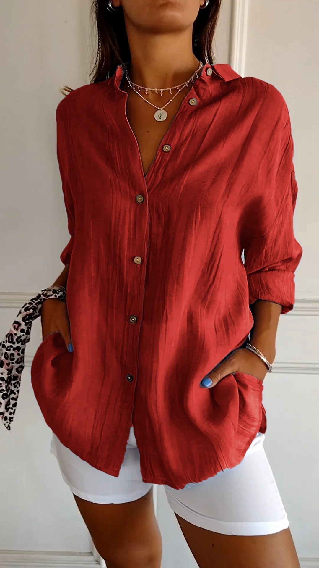 Sasha | Chic Pleated Elegant Shirt
