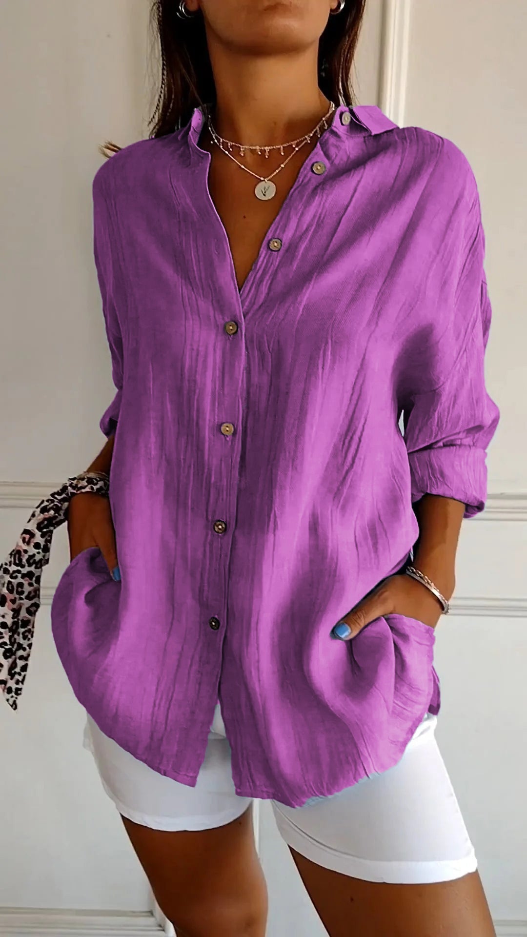 Sasha | Chic Pleated Elegant Shirt