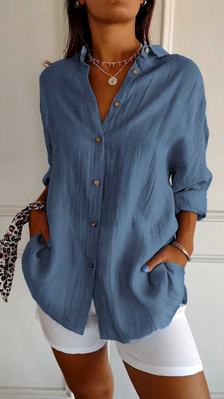 Sasha | Chic Pleated Elegant Shirt