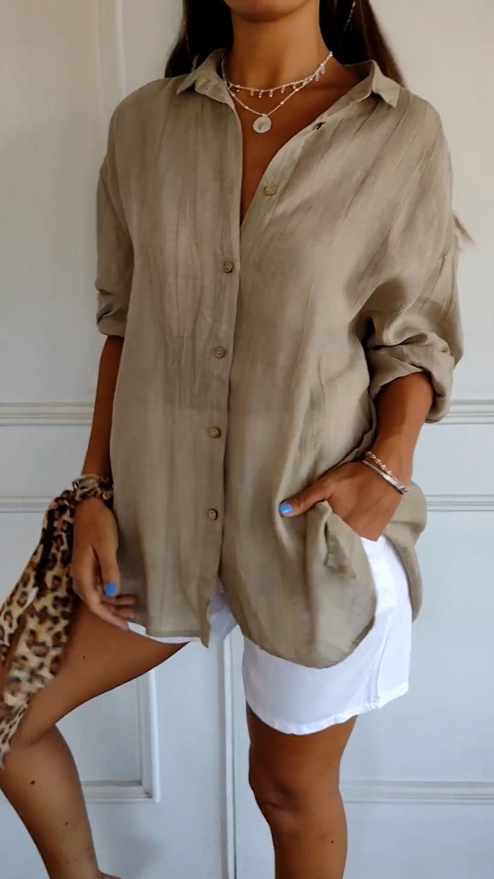 Sasha | Chic Pleated Elegant Shirt