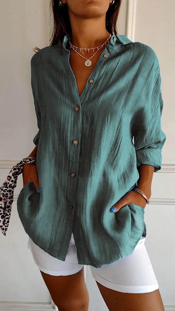 Sasha | Chic Pleated Elegant Shirt