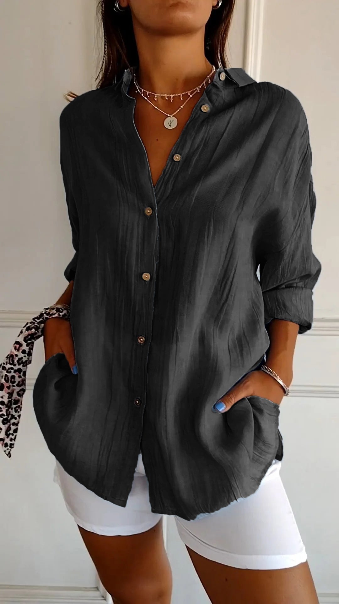 Sasha | Chic Pleated Elegant Shirt
