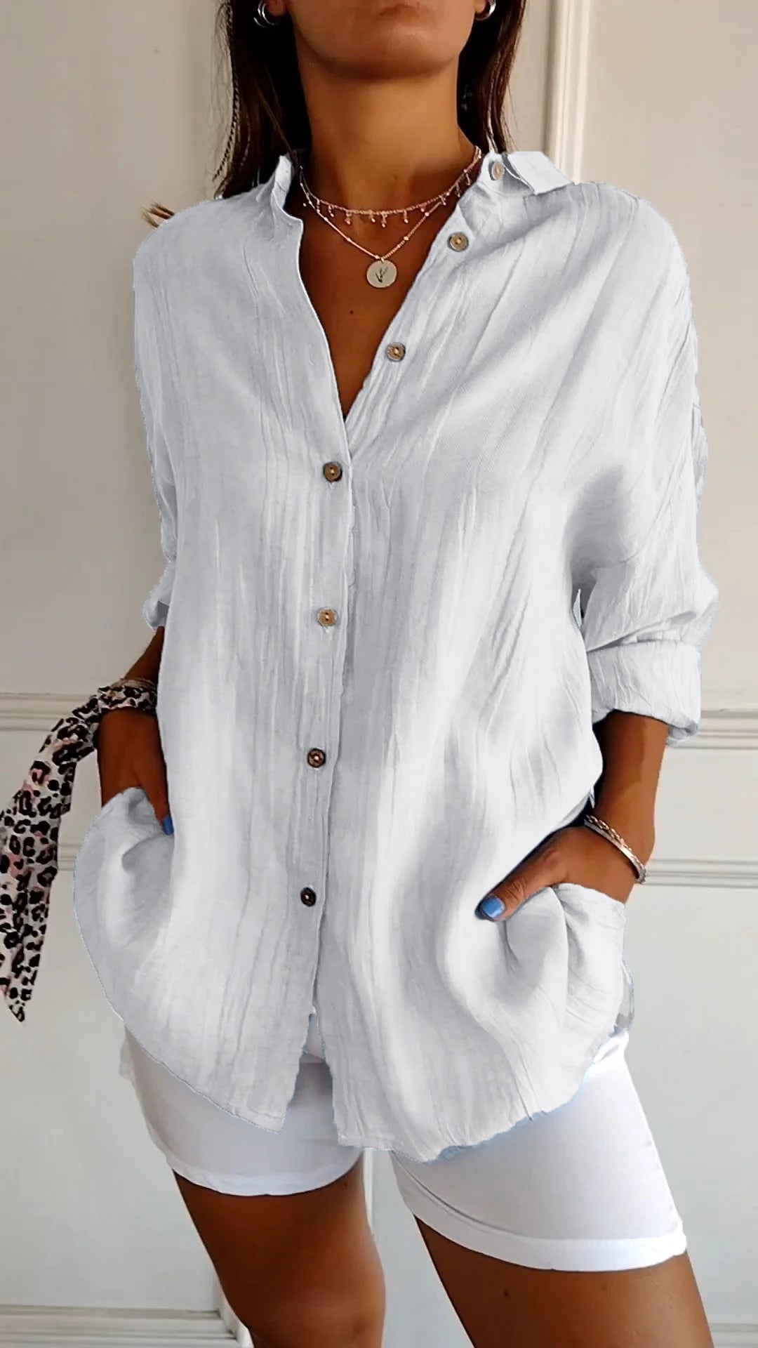 Sasha | Chic Pleated Elegant Shirt