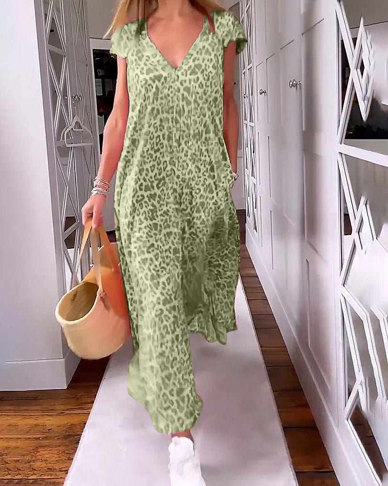 Glaiza | Elegant V-Neck Maxi Dress