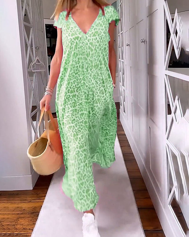 Glaiza | Elegant V-Neck Maxi Dress