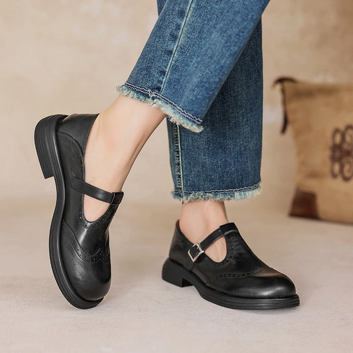 Mattea | Stylish Leather Mary Jane Shoes