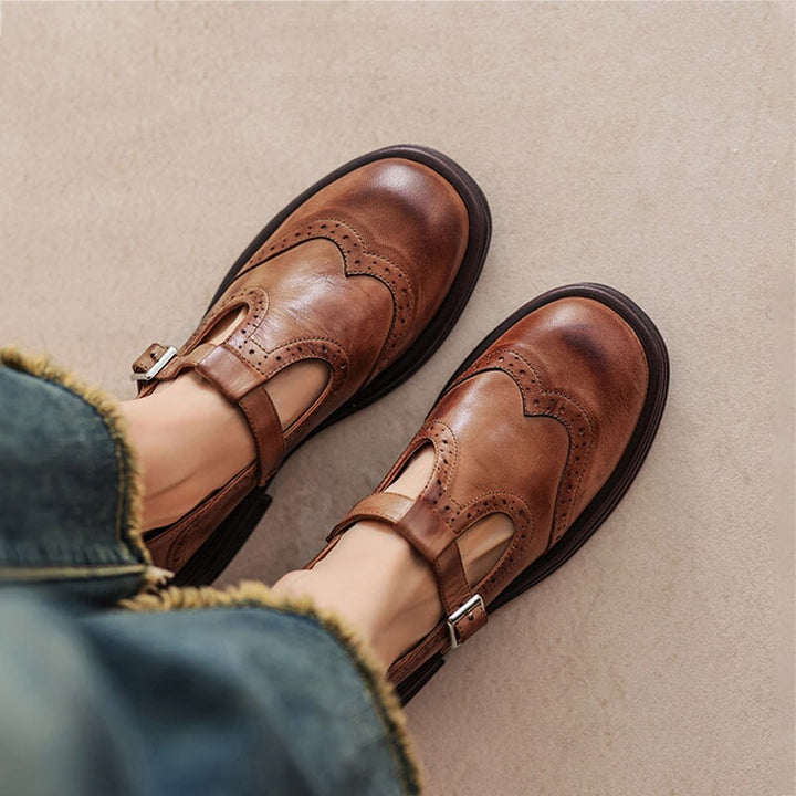 Mattea | Stylish Leather Mary Jane Shoes