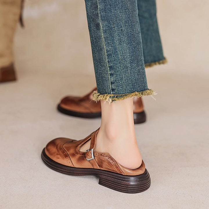 Mattea | Stylish Leather Mary Jane Shoes