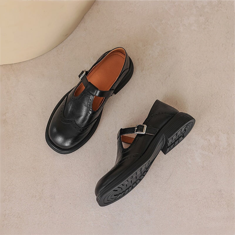 Mattea | Stylish Leather Mary Jane Shoes
