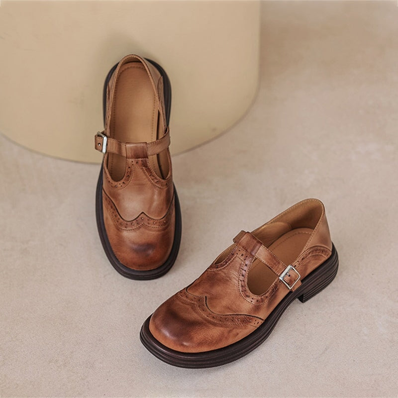 Mattea | Stylish Leather Mary Jane Shoes