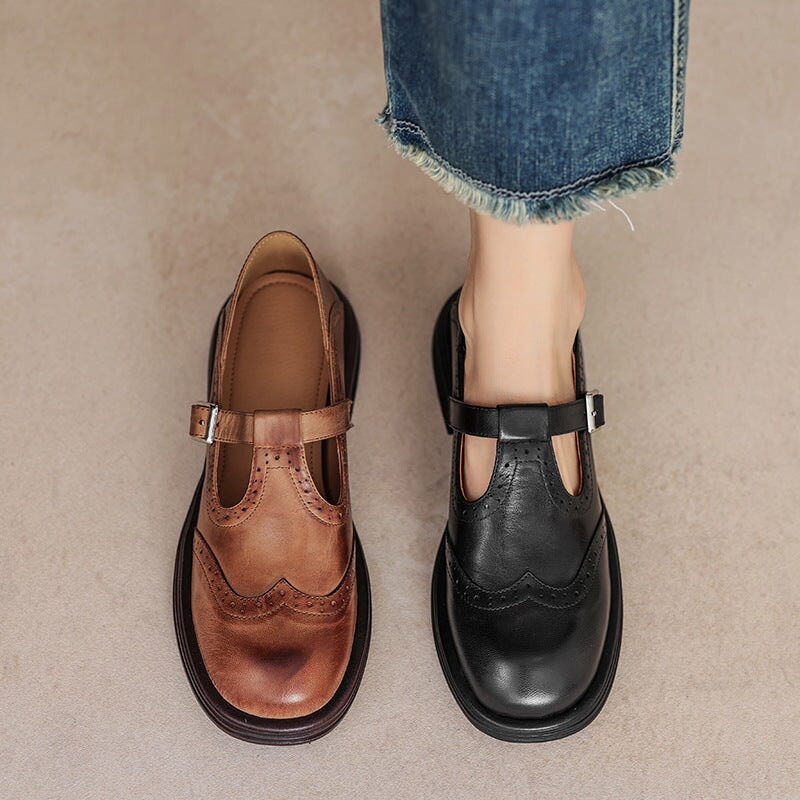 Mattea | Stylish Leather Mary Jane Shoes