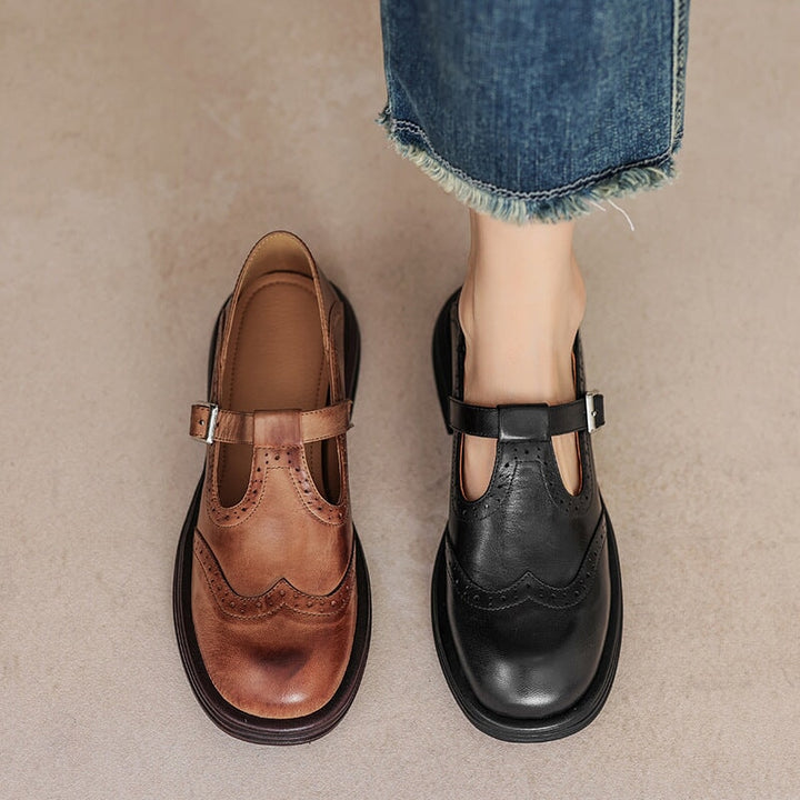 Mattea | Stylish Leather Mary Jane Shoes