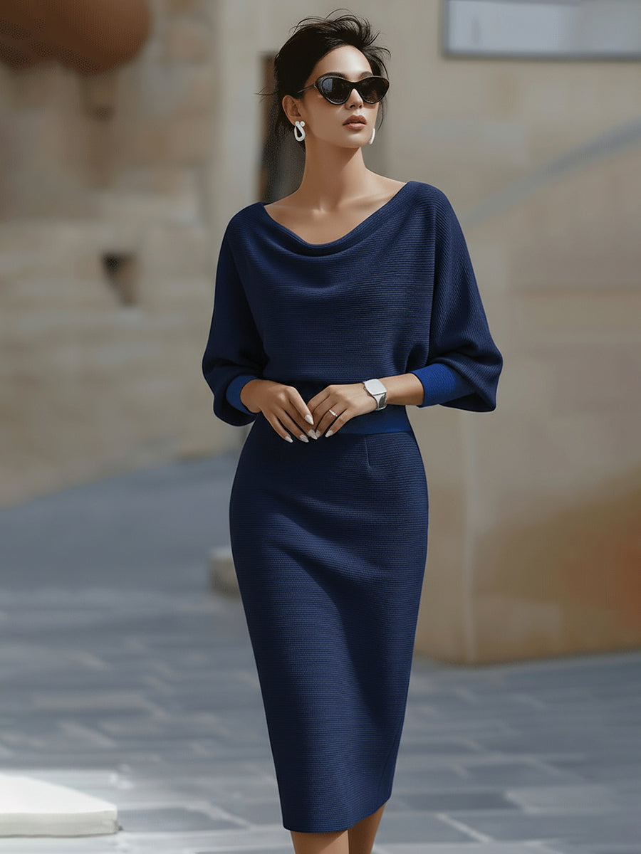 Brielle | Elegant Draped Midi Dress