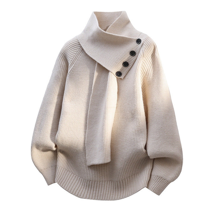 Arielle | Comfy Scarf-Neck Knit Sweater