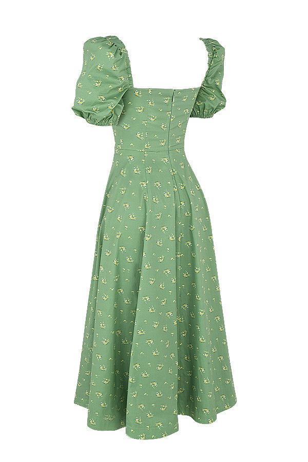 Aviana - Floral Puff Sleeve Dress