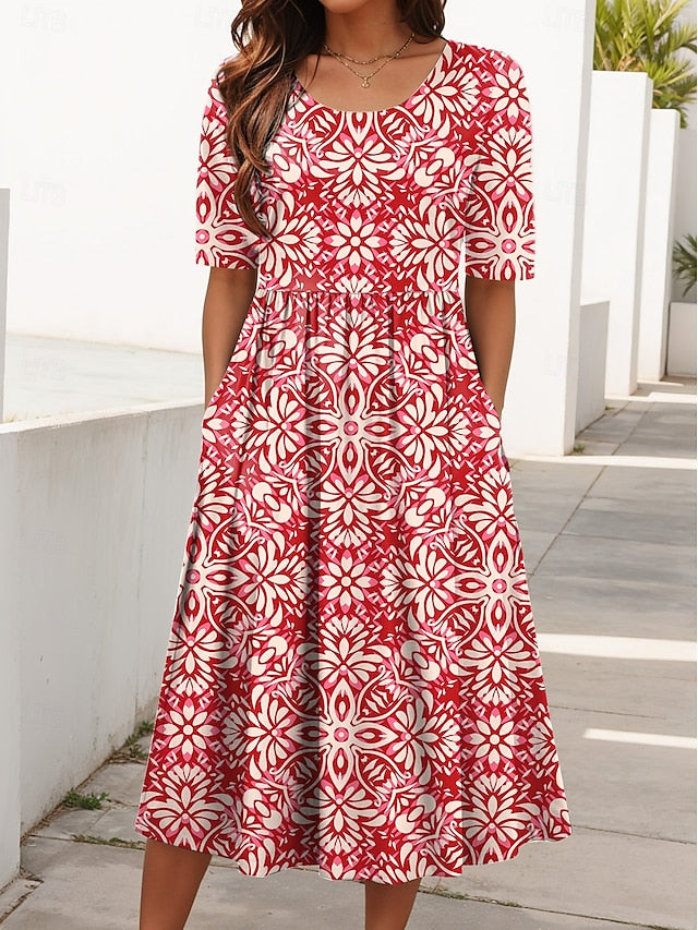Carlyn | Flowing Floral Midi Dress