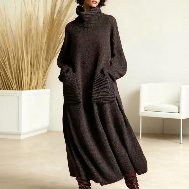 🎉2026 New Collection: Women's Long Sleeve Turtleneck Knit Sweater Dress - 70% OFF!💥