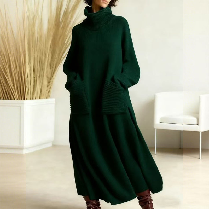 🎉2026 New Collection: Women's Long Sleeve Turtleneck Knit Sweater Dress - 70% OFF!💥