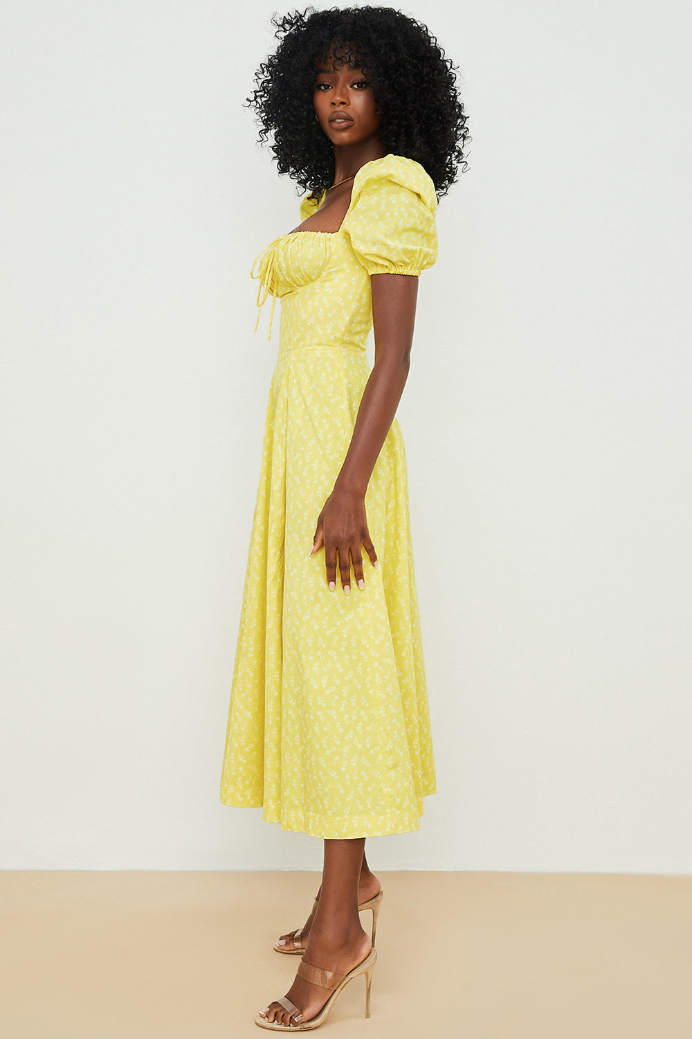 Aviana - Floral Puff Sleeve Dress