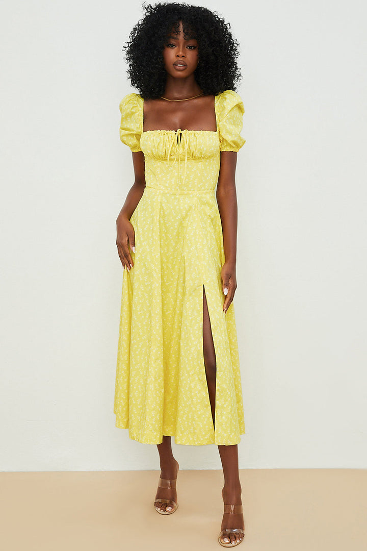 Aviana - Floral Puff Sleeve Dress