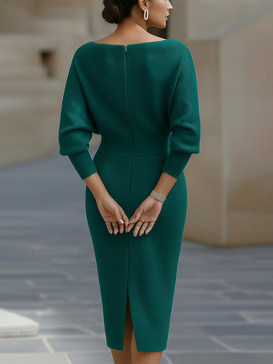 Brielle | Elegant Draped Midi Dress